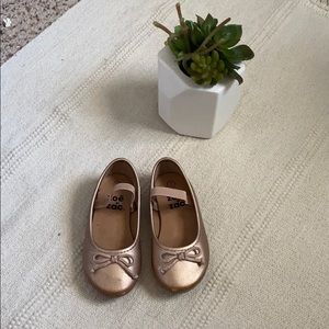 Gold ballet flats